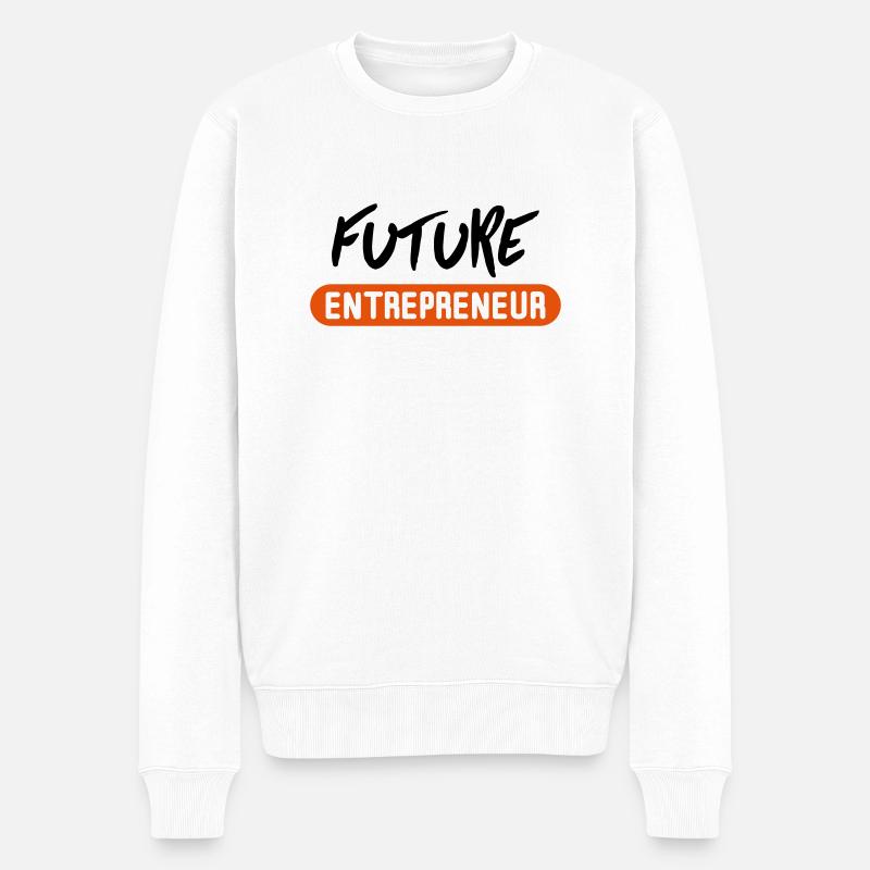 future entrepreneur - Männer Premium Bio Pullover - Weiß