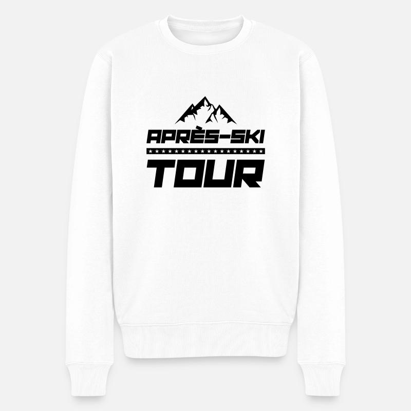 apres ski tour - Männer Premium Bio Pullover - Weiß