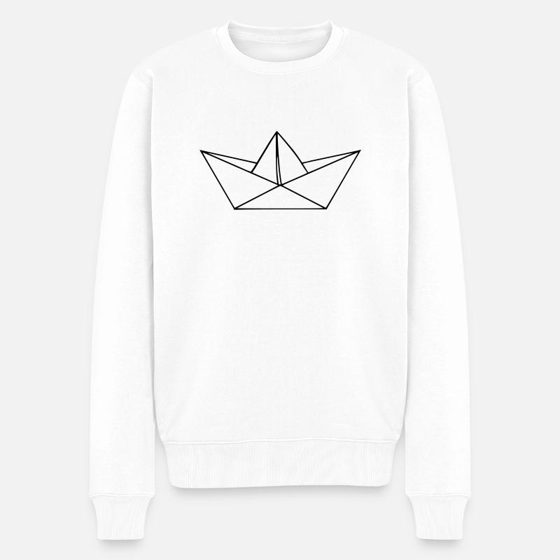 Paperboat - Männer Premium Bio Pullover - Weiß