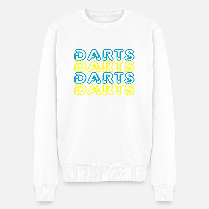 Darts Dart - Männer Premium Bio Pullover - Weiß