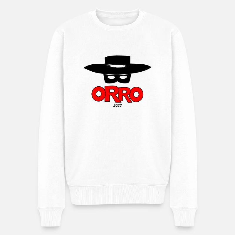 Zorro Orro - Männer Premium Bio Pullover - Weiß