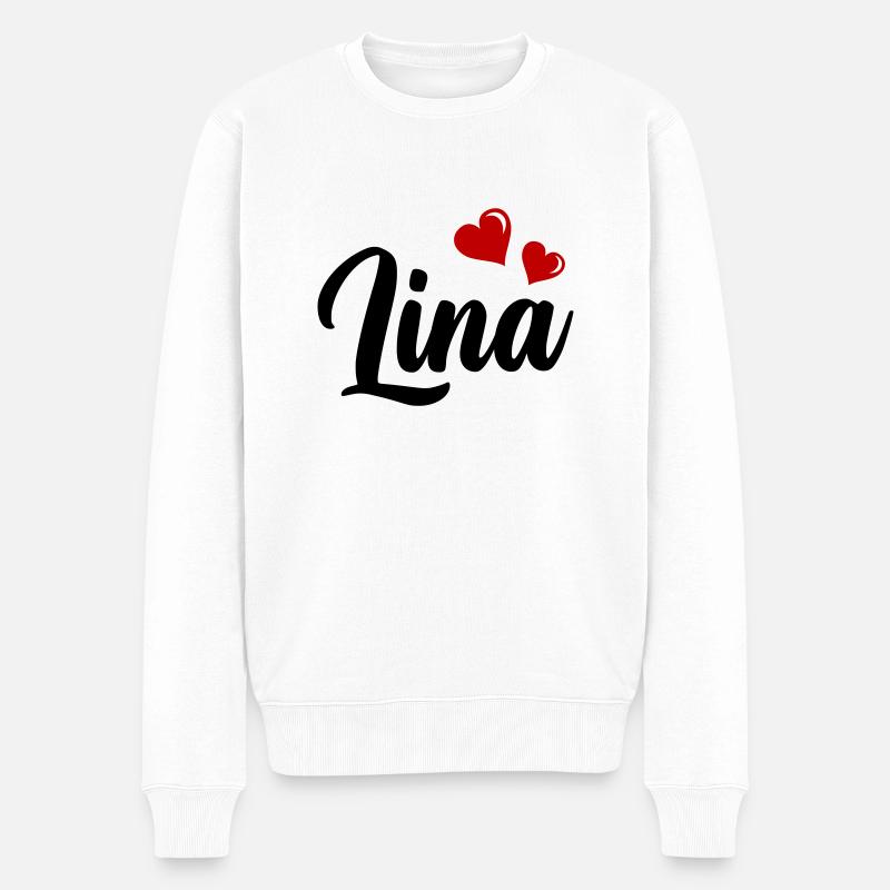 Lina - Männer Premium Bio Pullover - Weiß