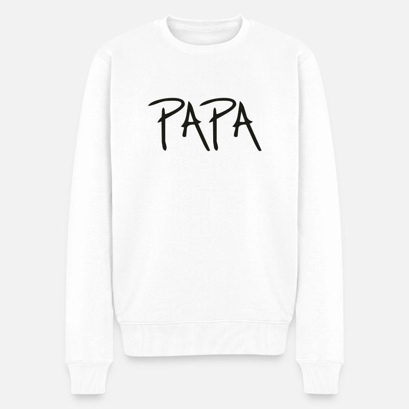 Papa - Pull Premium bio Homme - blanc