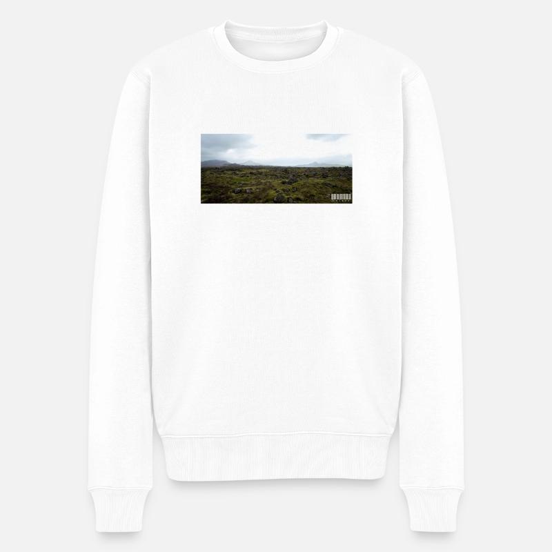 Mossland - Männer Premium Bio Pullover - Weiß