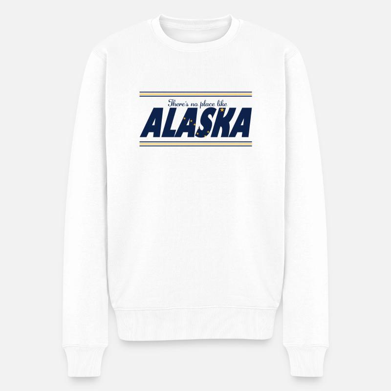no place alaska - Pull Premium bio Homme - blanc