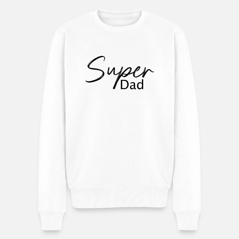 Super papa - Pull Premium bio Homme - blanc