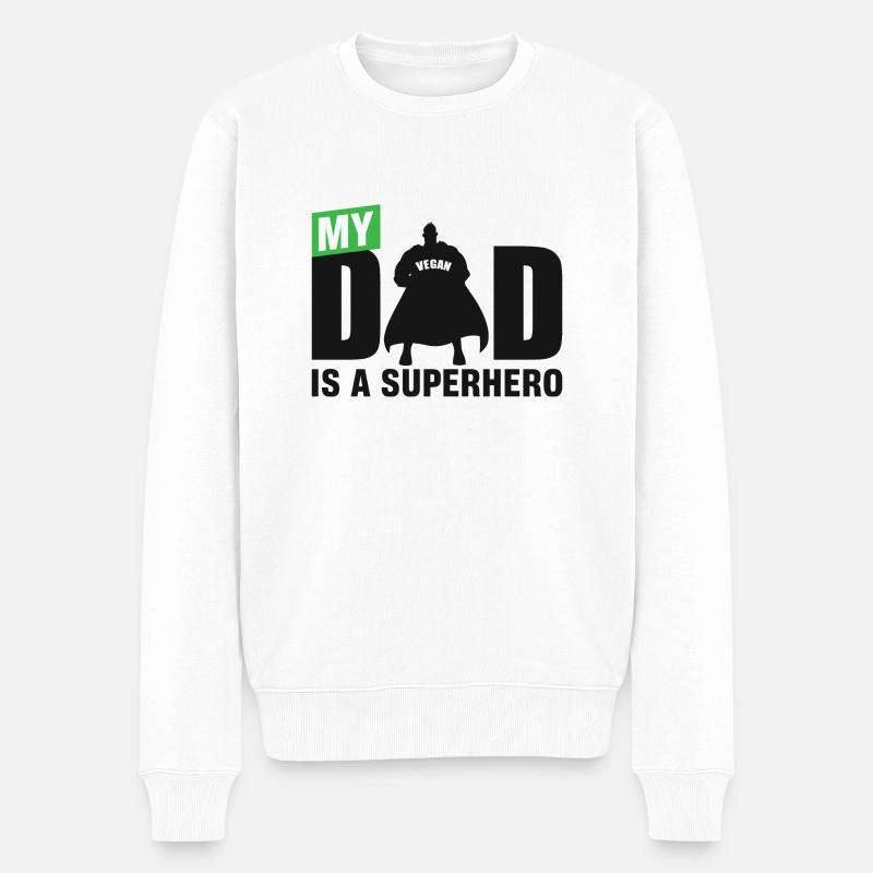 Mon père est un super-héros - Pull Premium bio Homme - blanc