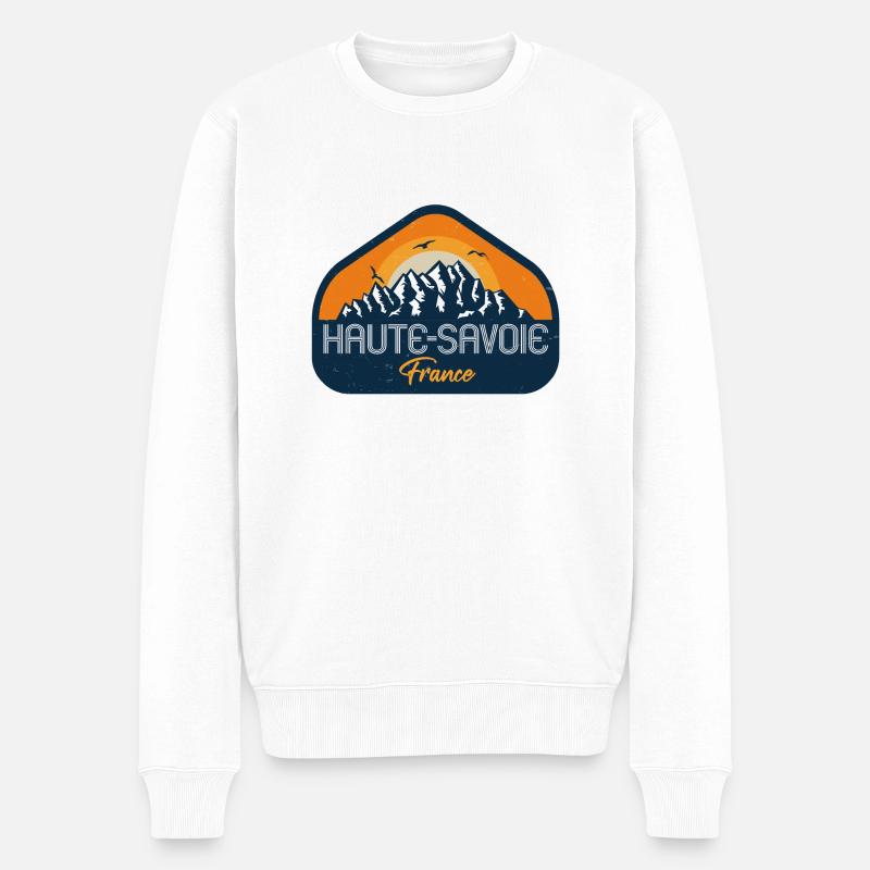 Haute savoie - Pull Premium bio Homme - blanc