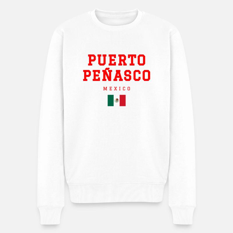 Puerto Penasco, Mexique - Pull Premium bio Homme - blanc