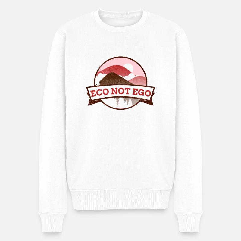 Eco not Ego - Männer Premium Bio Pullover - Weiß