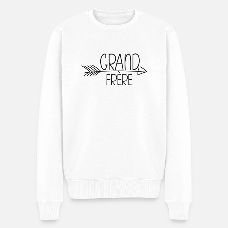 Big Brother -Minimierung - Männer Premium Bio Pullover - Weiß