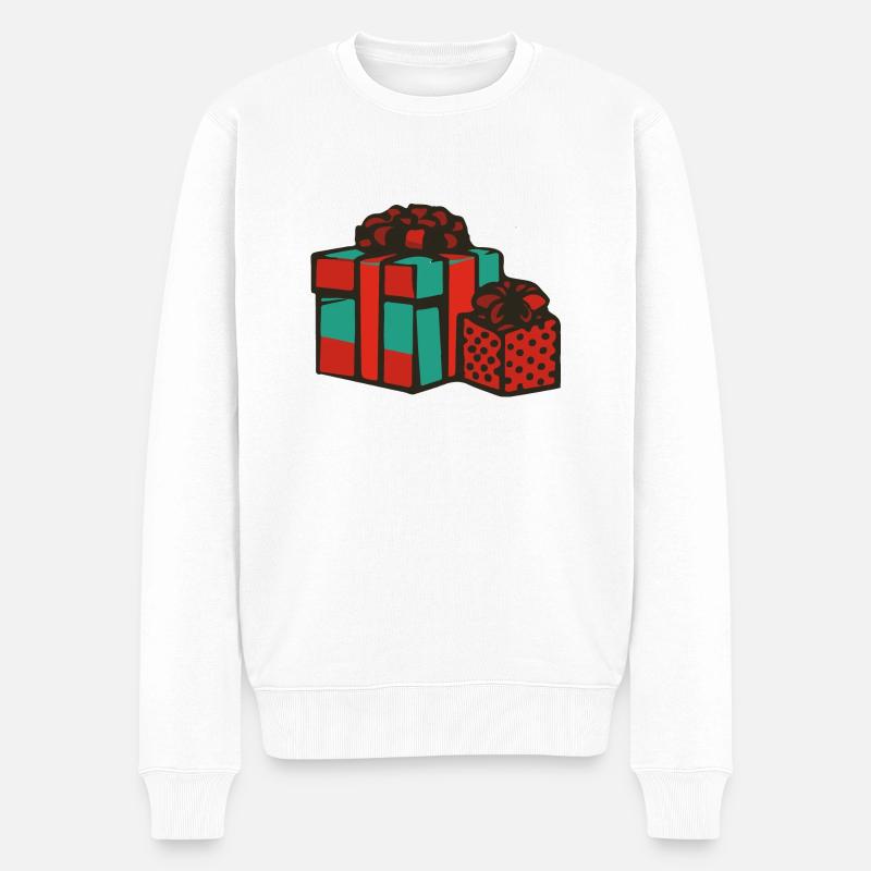 geschenke weihnachten - Männer Premium Bio Pullover - Weiß