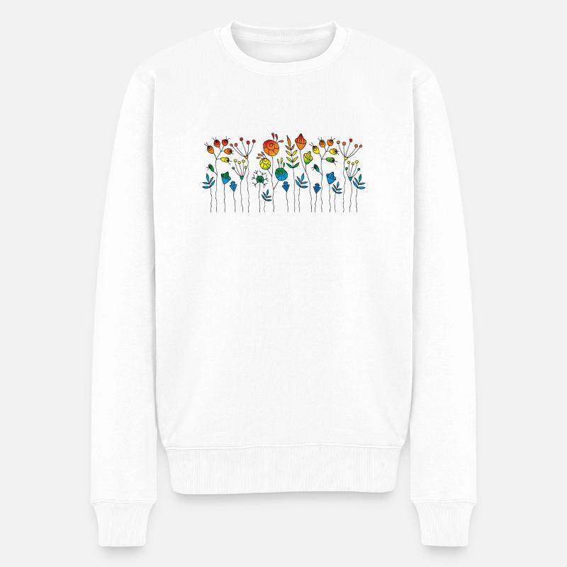 Fleur - Pull Premium bio Homme - blanc