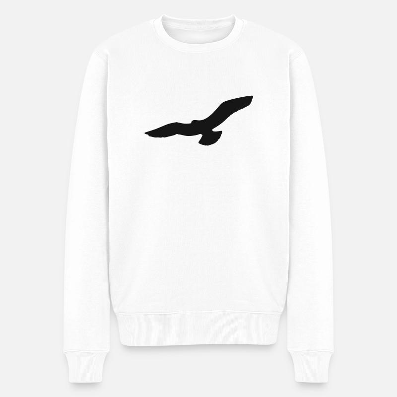 Vogel - Männer Premium Bio Pullover - Weiß