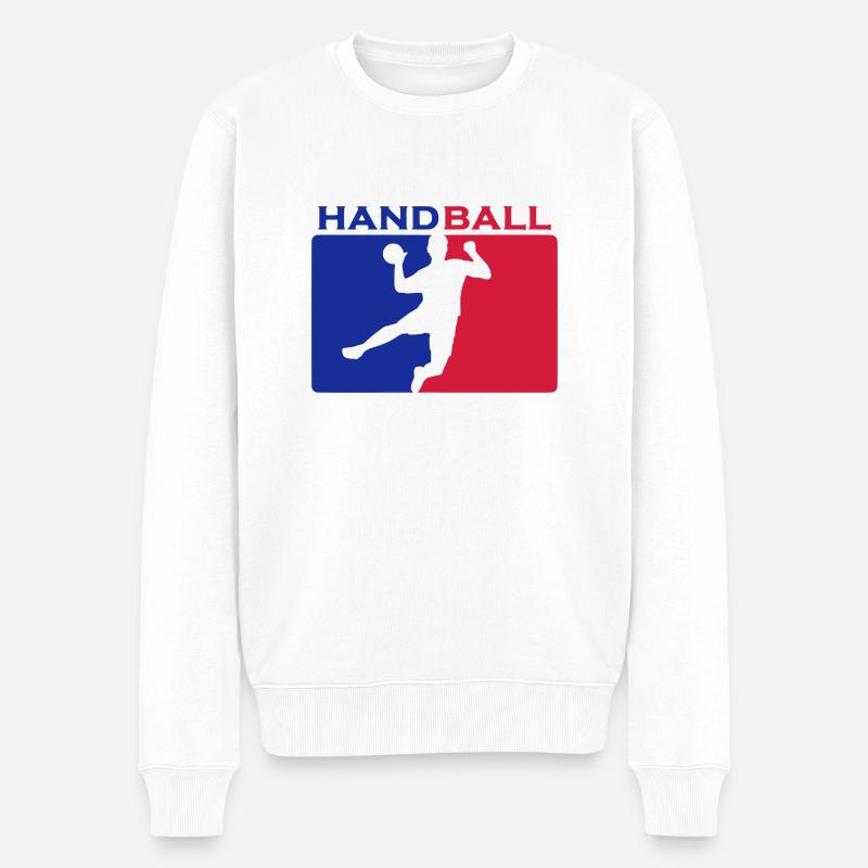Handball EA oben - Männer Premium Bio Pullover - Weiß