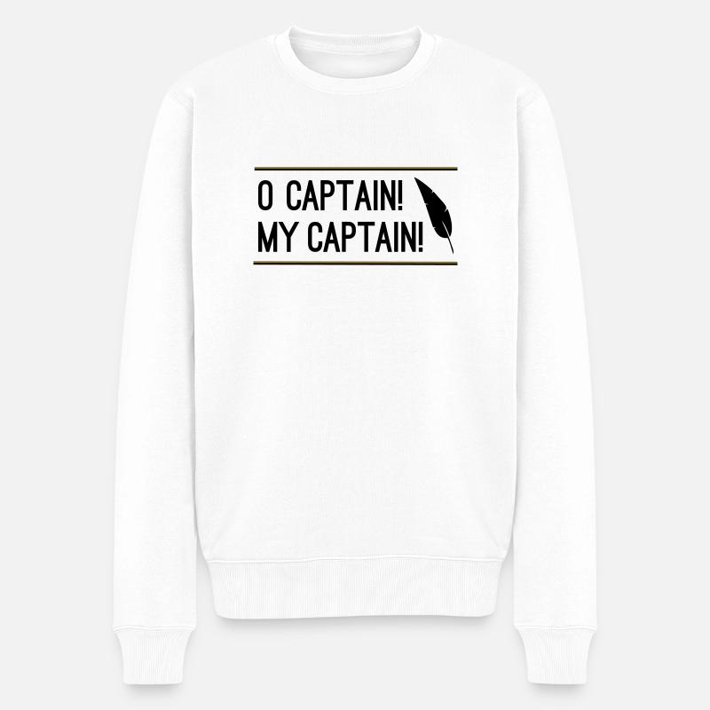 O Captain! My Captain! - Männer Premium Bio Pullover - Weiß