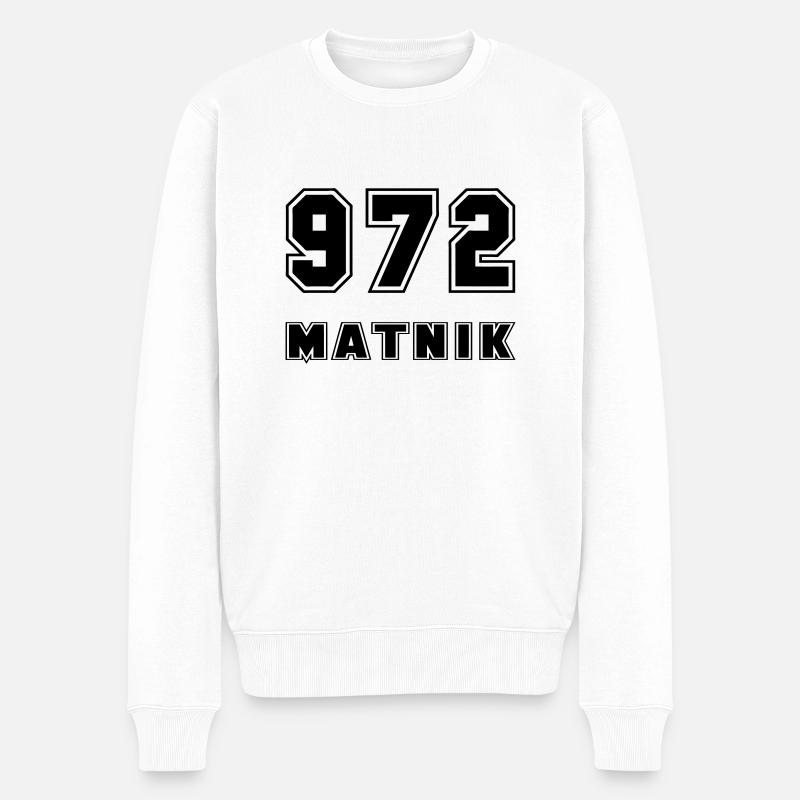 972-matnik - Männer Premium Bio Pullover - Weiß