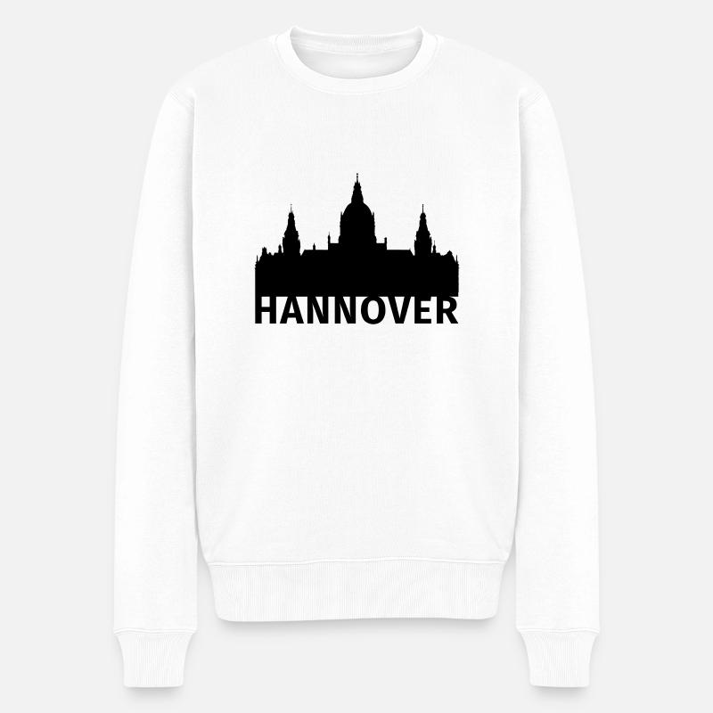 Hannover - Männer Premium Bio Pullover - Weiß