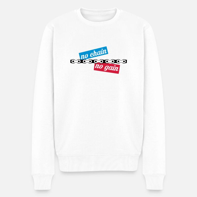 no chain no gain - Pull Premium bio Homme - blanc