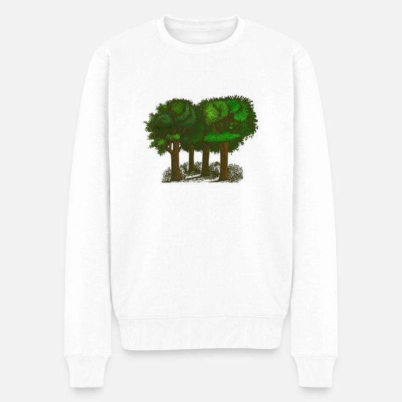 forêt - Pull Premium bio Homme - blanc