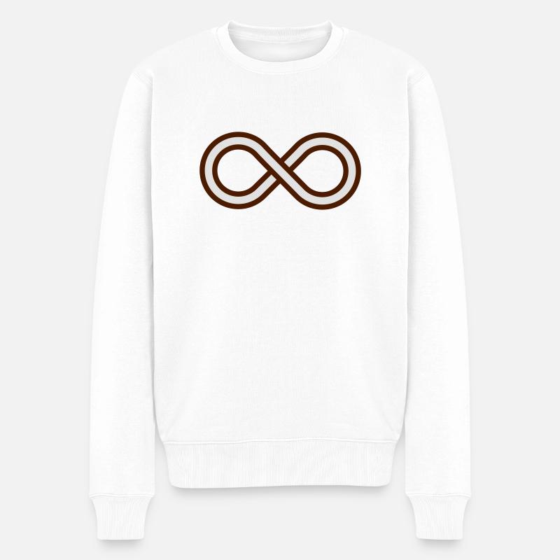 Infinity loop - Pull Premium bio Homme - blanc