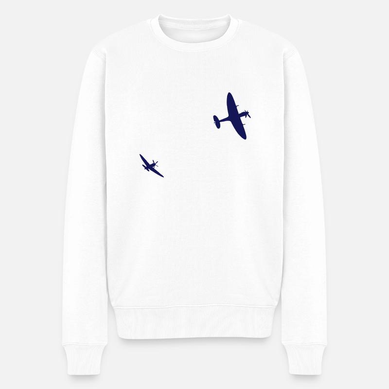 Die Supermarine Spitfire - Männer Premium Bio Pullover - Weiß