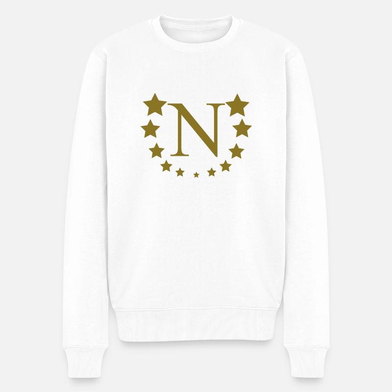 N - Männer Premium Bio Pullover - Weiß
