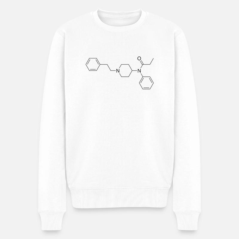 Formule structurale au fentanyl - Pull Premium bio Homme - blanc