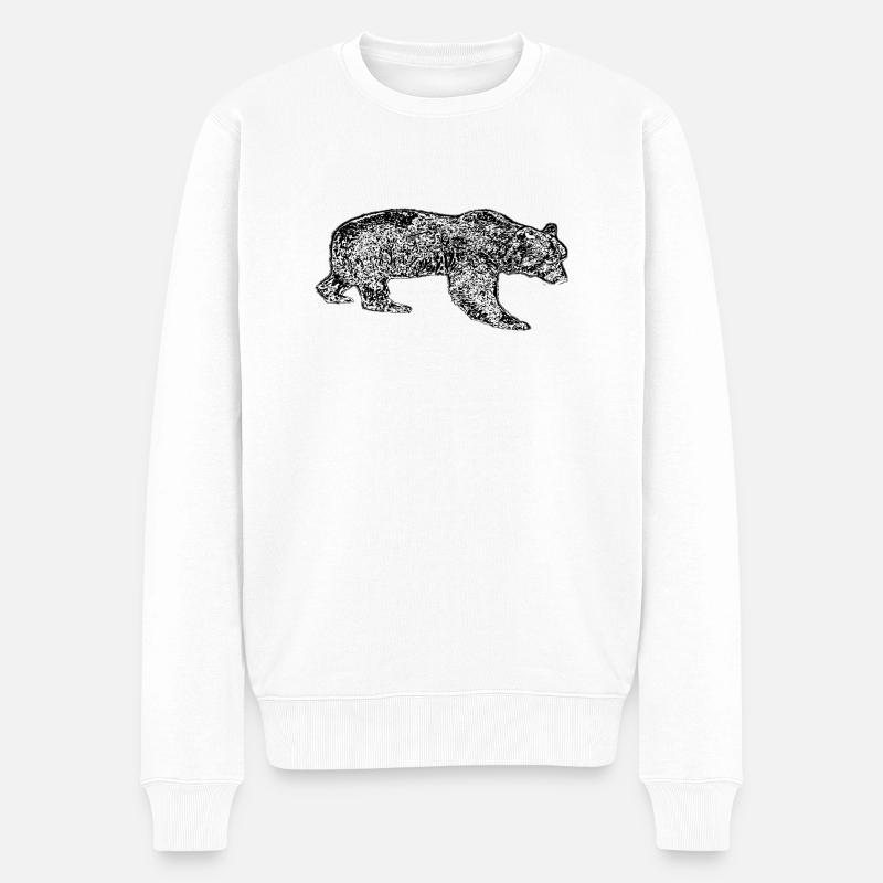 porter - Pull Premium bio Homme - blanc