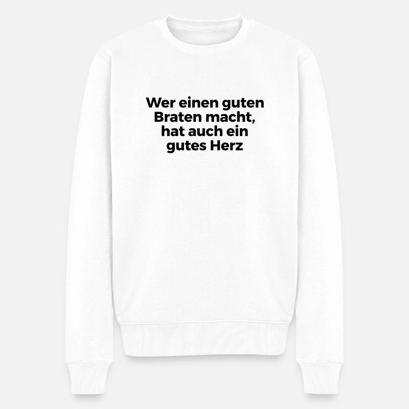 Braten - Männer Premium Bio Pullover - Weiß