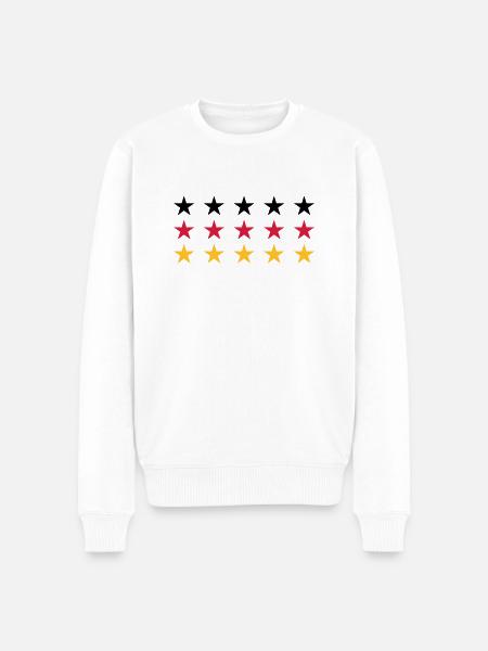 German Flag Stars Design - Men's Premium Organic Jumper - white
