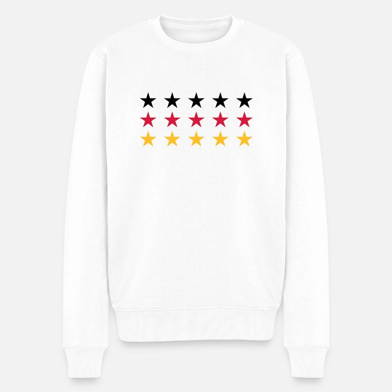 German Flag Stars Design - Pull Premium bio Homme - blanc