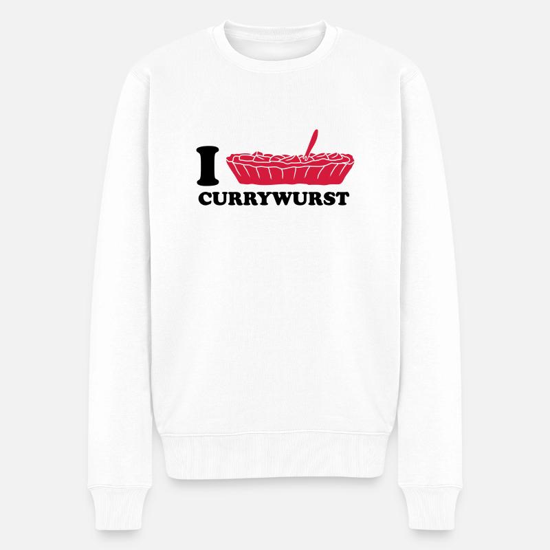 I Love Currywurst - Pull Premium bio Homme - blanc