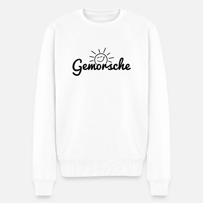 Gemorsche - Guten Morgen - Pfalz - pfälzisch - 1C - Männer Premium Bio Pullover - Weiß