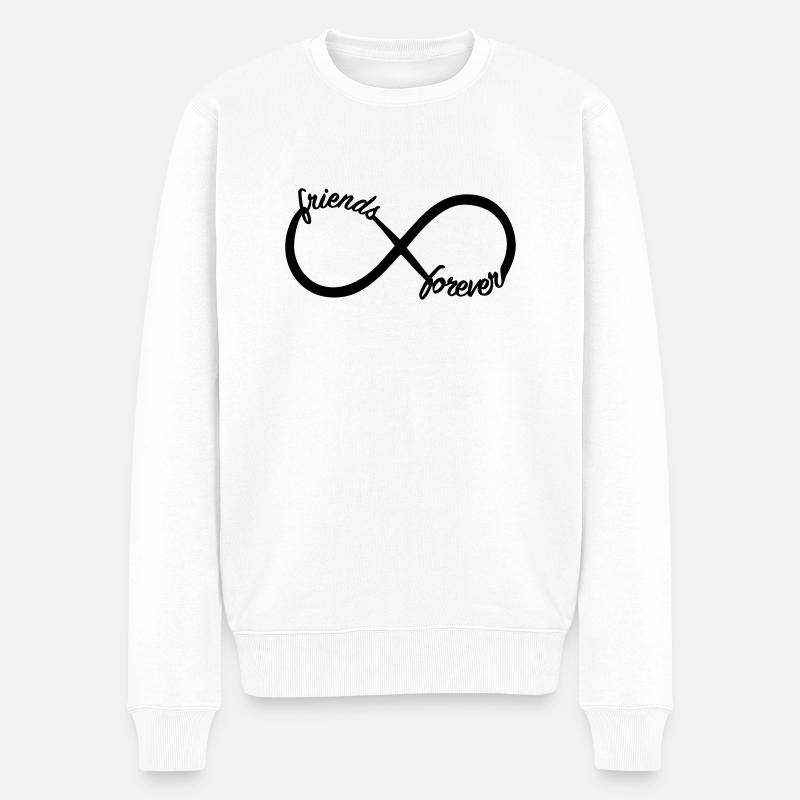 Friends forever - Männer Premium Bio Pullover - Weiß