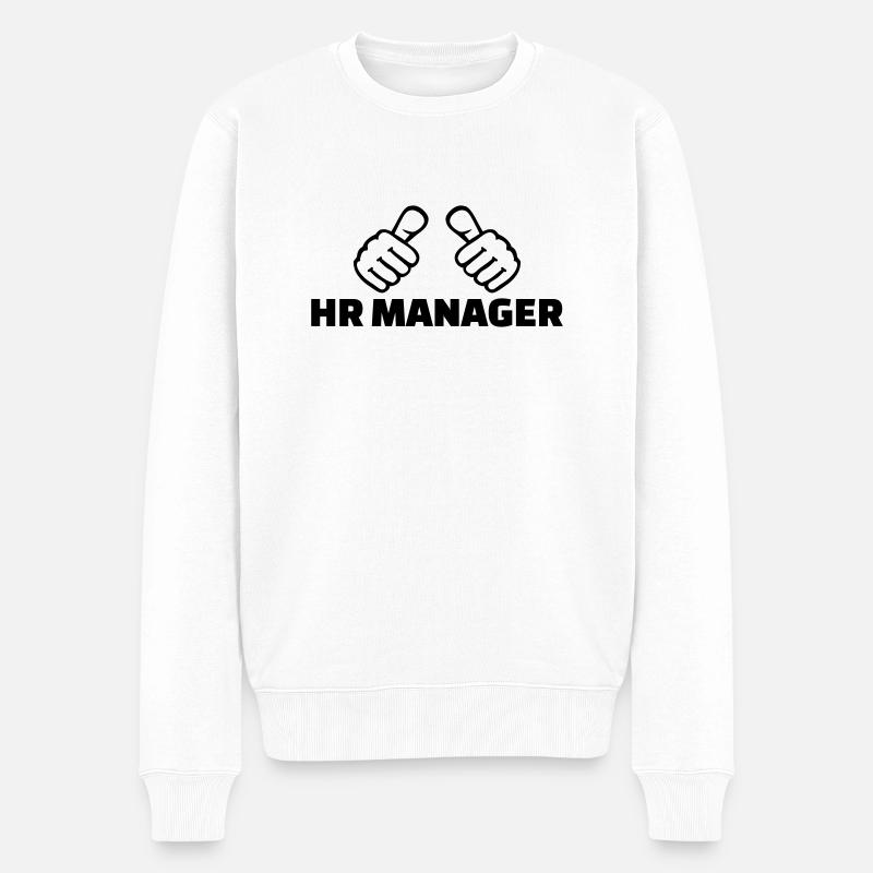 HR Manager - Pull Premium bio Homme - blanc