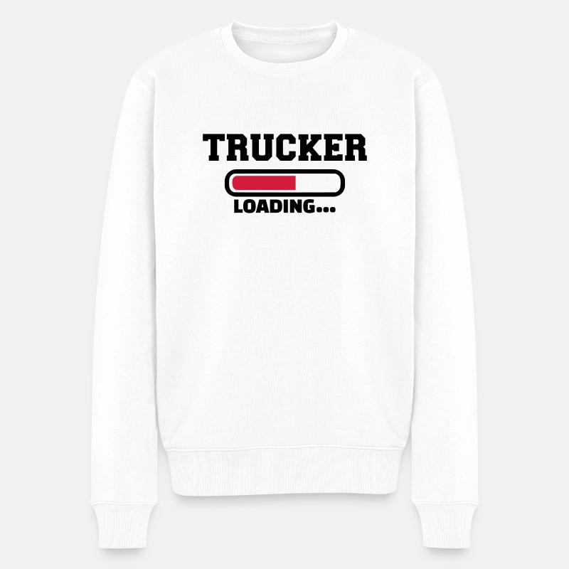 Trucker - Männer Premium Bio Pullover - Weiß