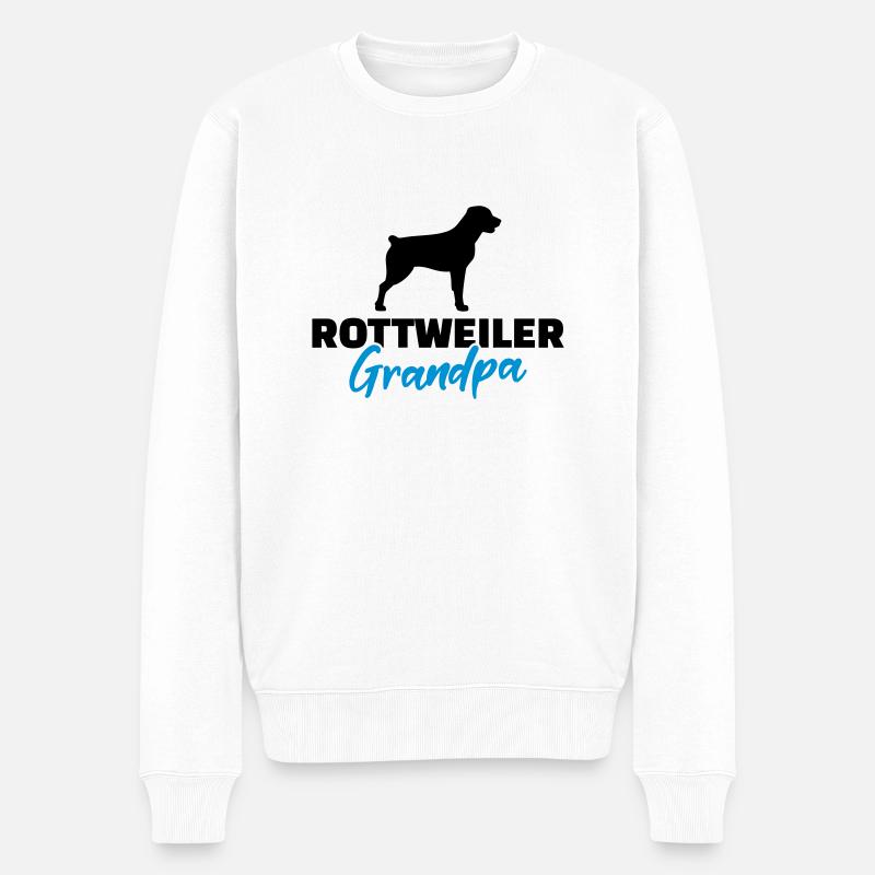 Rottweiler - Männer Premium Bio Pullover - Weiß