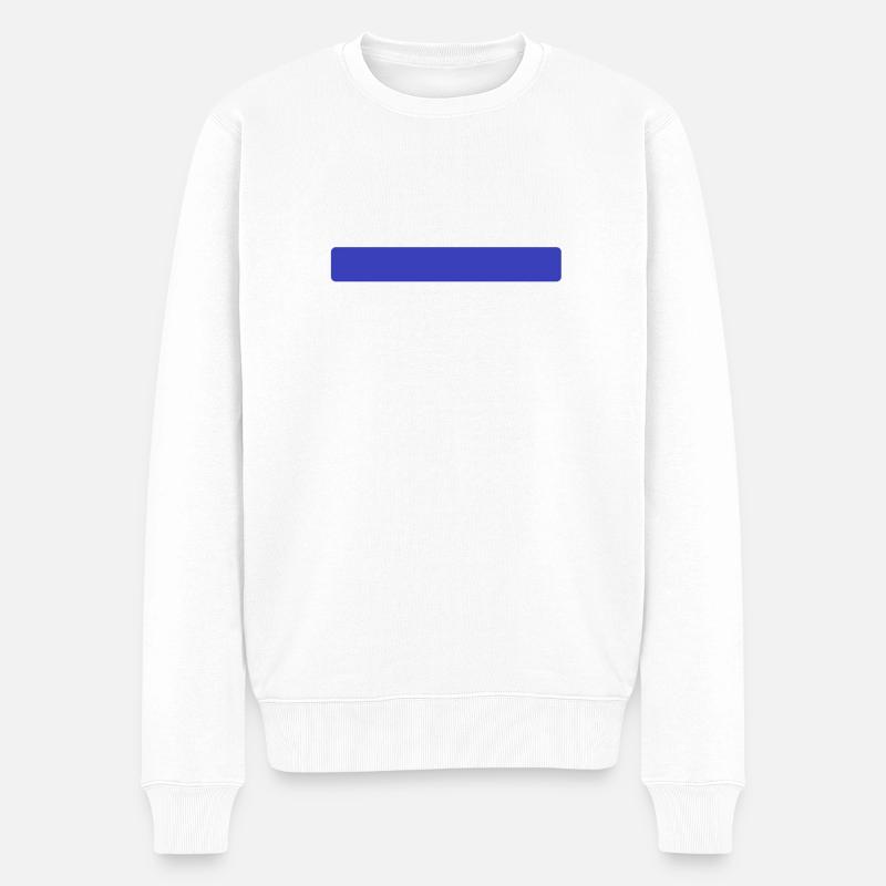 Bande bleue - Pull Premium bio Homme - blanc
