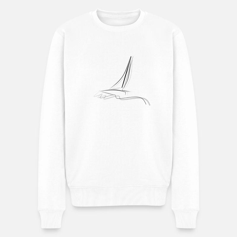 Bateau, dessin - Pull Premium bio Homme - blanc
