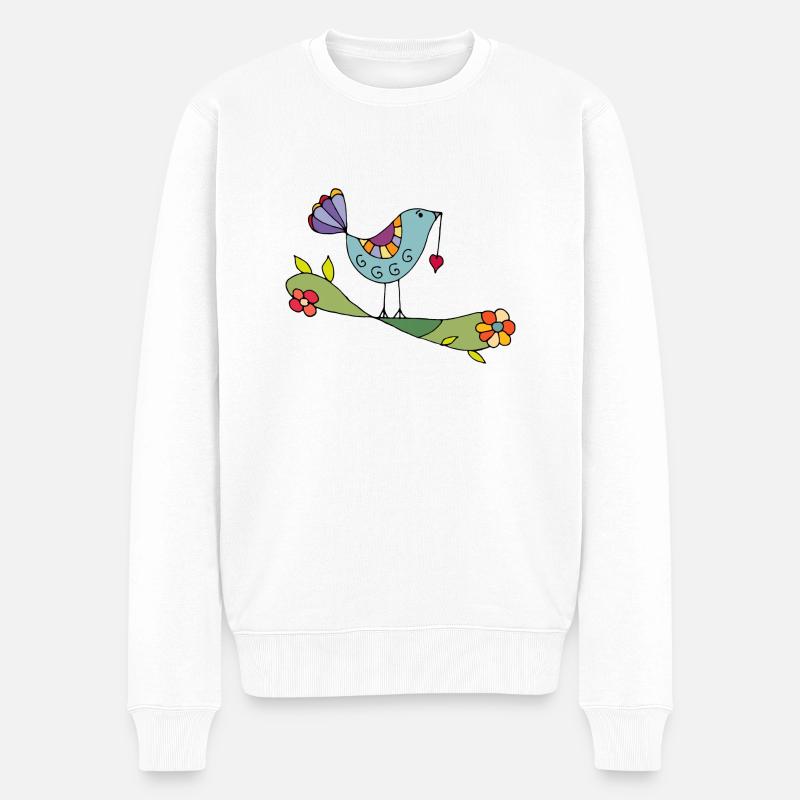 Oiseau - Pull Premium bio Homme - blanc