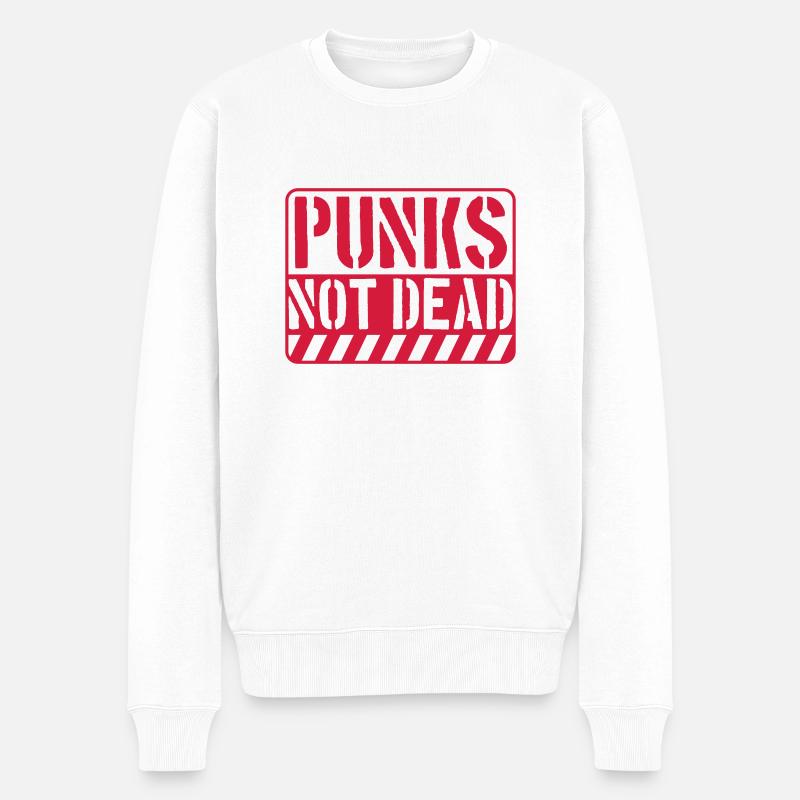 punks pas mort citation - Pull Premium bio Homme - blanc