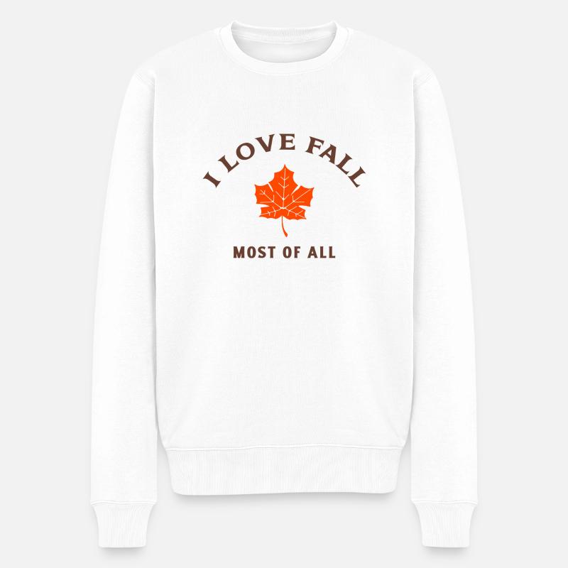 fall - Männer Premium Bio Pullover - Weiß