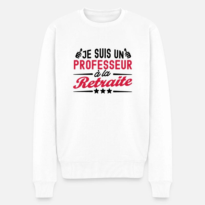 professeur à la retraite / professeur retraité - Pull Premium bio Homme - blanc