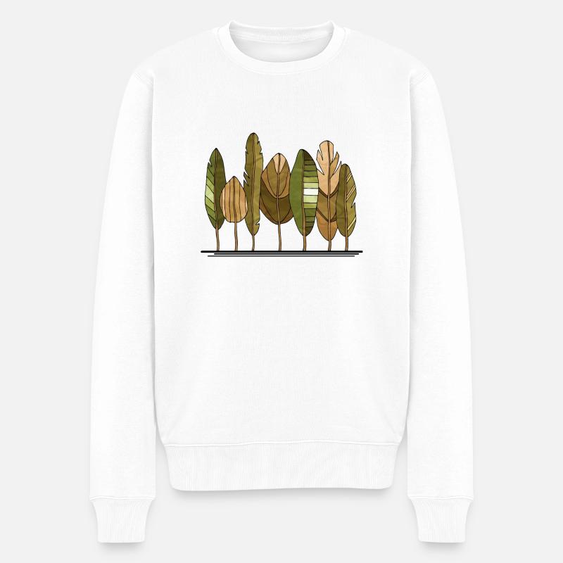 Baum - Männer Premium Bio Pullover - Weiß