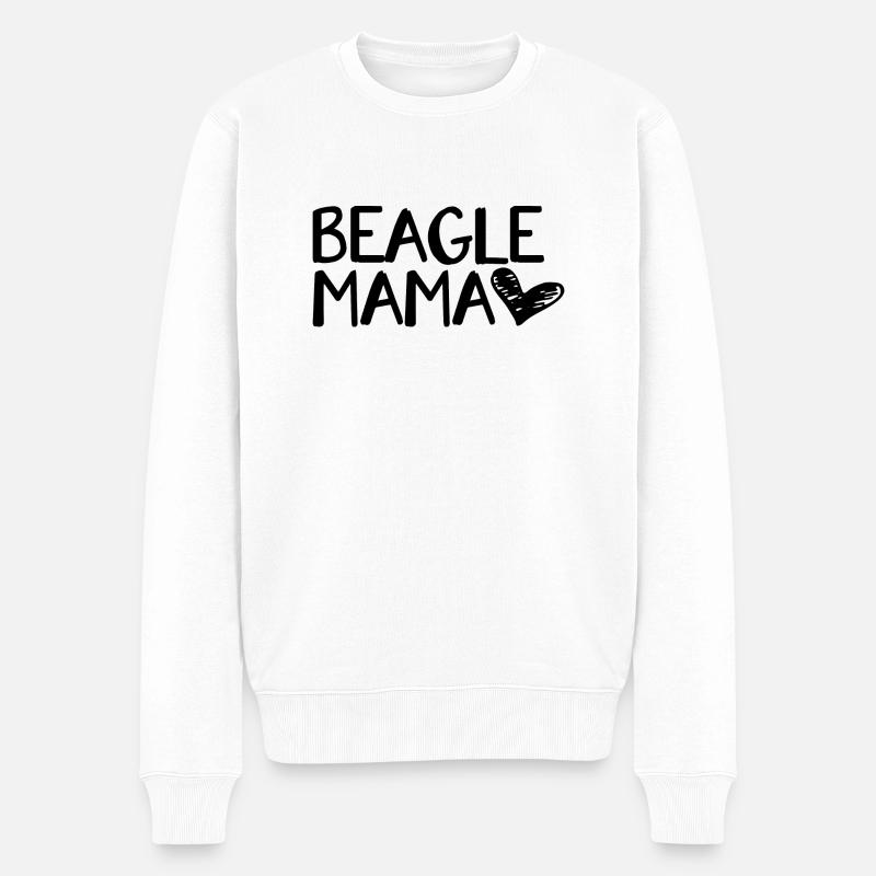 Beagle Mama - Männer Premium Bio Pullover - Weiß