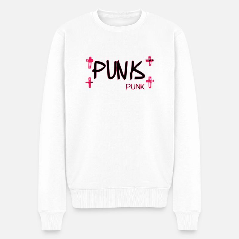 En un mot punk - Pull Premium bio Homme - blanc