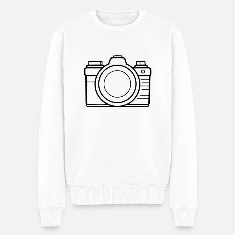 Kamera, Vintage Kamera, Alte Kamera, Old - Männer Premium Bio Pullover - Weiß