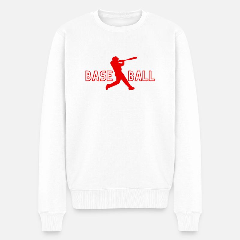 Baseball - idée cadeau baseball - Pull Premium bio Homme - blanc