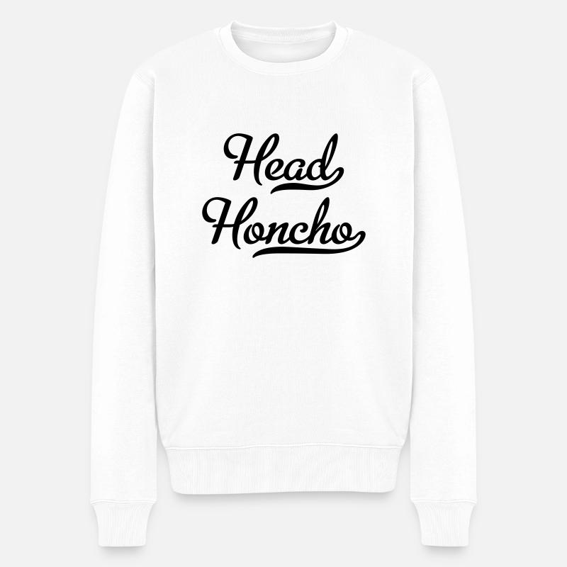Head Honcho - Männer Premium Bio Pullover - Weiß